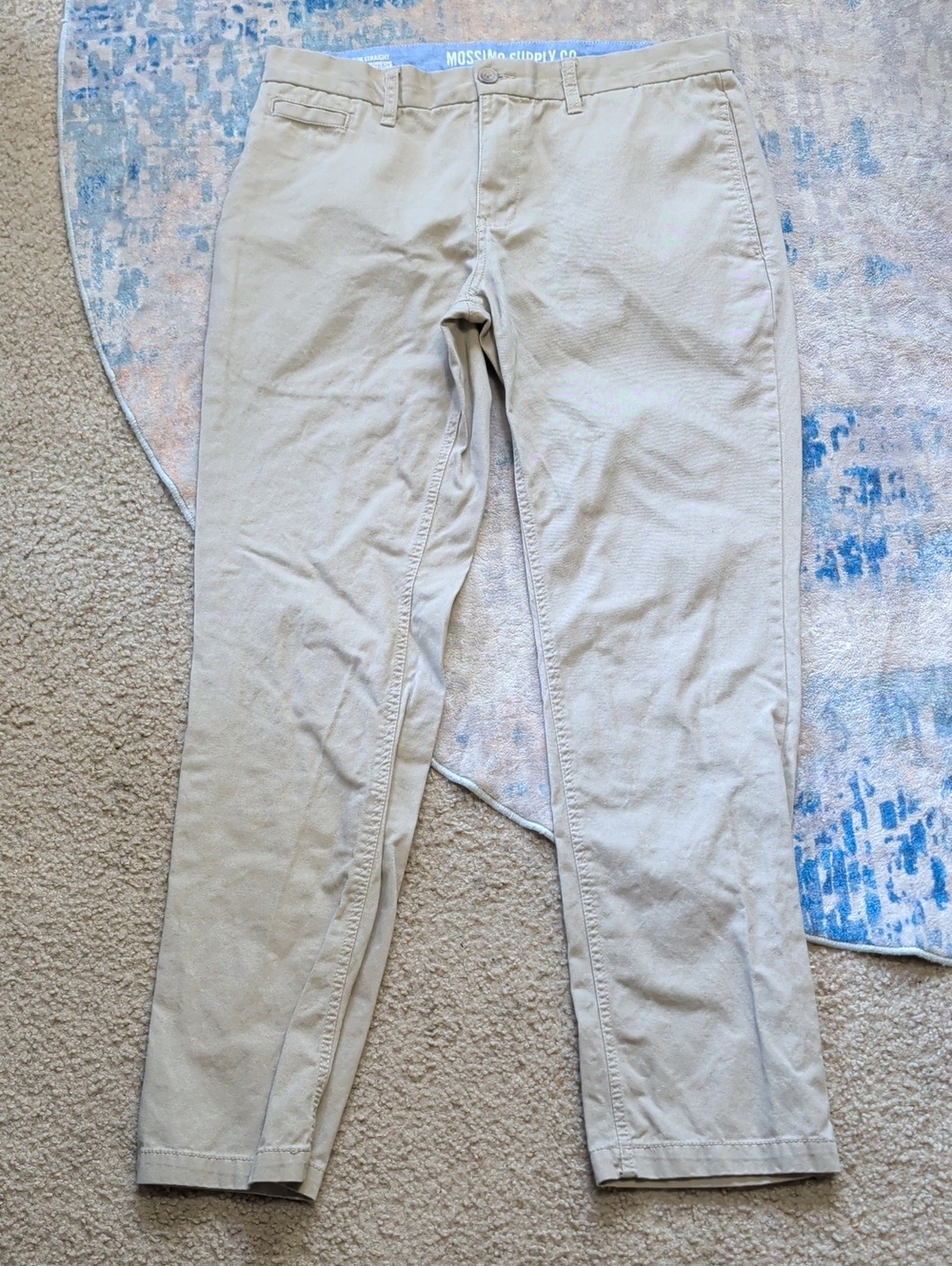 Mossimo Supply Co. Khaki Slim Straight Chino Pants Mens 34x32